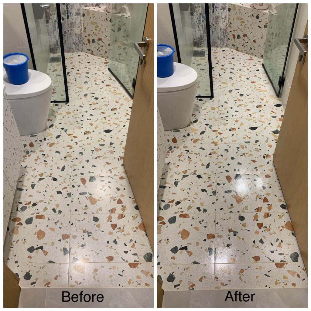 Bathroom floor coating