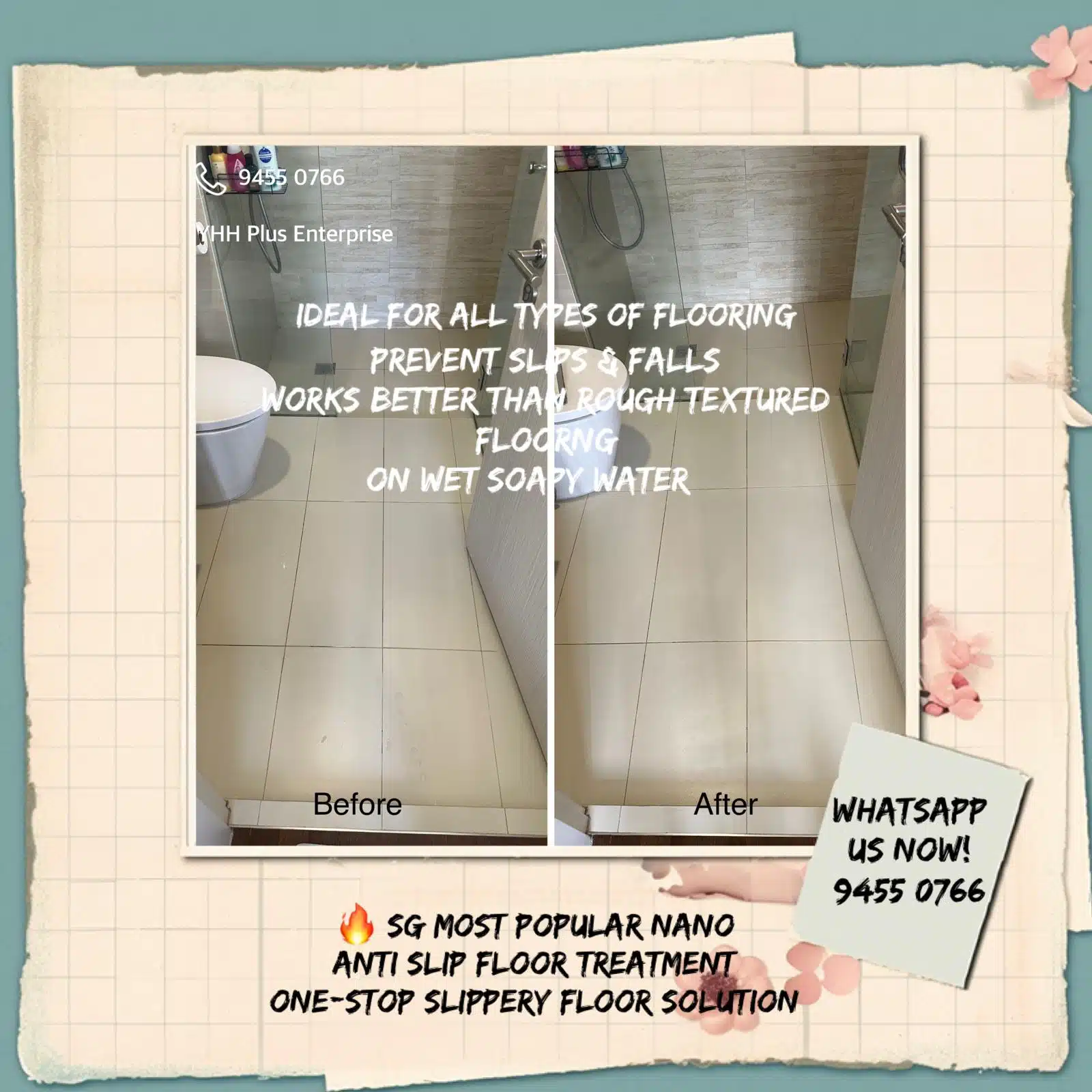 Slippery Safety Solution For Floor Tiles Non-Slip